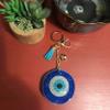 Popfizzy Bling Blue Evil Eye Keychain for Women, Rhinestone Purse Charms, Spiritual Bag Charm, Evil Eye Gifts for Women view 3