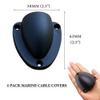 Atskonnen Marine Boat Wire Cover Cable Vent Cover Marine Clam Shell Vent for Boat Outlet with Installation Screws- 4 Packs (63x58mm) view 2