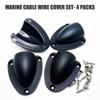Atskonnen Marine Boat Wire Cover Cable Vent Cover Marine Clam Shell Vent for Boat Outlet with Installation Screws- 4 Packs (63x58mm) view 4