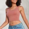Workout Crop Tops for Women Tank Top Cropped Athletic Shirt Racerback Tanks Sleeveless Undershirt Fitted Summer Tops Gym Exercise Clothes Work Out Running Activewear 3 Pack Black/Red/Rose S view 3