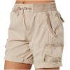 XUNRYAN Cargo Shorts Womens Summer Running Athletic Workout Short Cargo Pants Elastic High Waisted Hiking Bermuda Shorts view 2