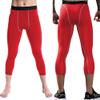 Yuerlian Men's 3/4 Running Compression Tights Capri Pants Baselayer Cool Dry Sports Tights 3 Packs view 2