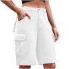 XUNRYAN Cargo Shorts Womens Summer Running Athletic Workout Short Cargo Pants Elastic High Waisted Hiking Bermuda Shorts view 1