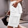 XUNRYAN Cargo Shorts Womens Summer Running Athletic Workout Short Cargo Pants Elastic High Waisted Hiking Bermuda Shorts view 3