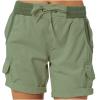 XUNRYAN Cargo Shorts Womens Summer Running Athletic Workout Short Cargo Pants Elastic High Waisted Hiking Bermuda Shorts view 2