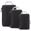 AUXDIQ 3 PCS Compression Packing Cubes Travel Organizer Black view 1