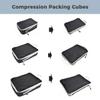 AUXDIQ 3 PCS Compression Packing Cubes Travel Organizer Black view 3