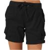 XUNRYAN Cargo Shorts Womens Summer Running Athletic Workout Short Cargo Pants Elastic High Waisted Hiking Bermuda Shorts view 2
