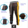 SCREENSHOT Men's Athletic Fitness Slim Fit Workout Track Pants BASIC S41700-Brown-Small view 3