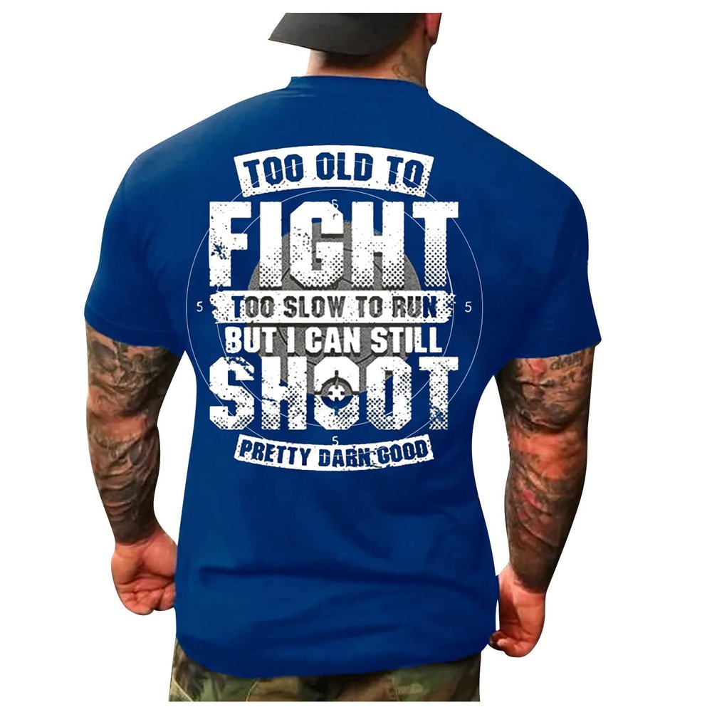 Ymosrh Tshirts Shirts for Men, Gym Shirts Men Plain Tshirts Mens Black T Shirt Men's T-Shirt Graphic Text 3D Printing Street Casual Short Sleeve Button Down Printed Clothing Basic Pocket (3XL, Blue)
