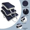 AUXDIQ 3 PCS Compression Packing Cubes Travel Organizer Navy Blue view 4