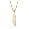 Yongkan Palestine in Arabic Pendant Necklace Palestine Map Amulet Jewelry (gold) view 1