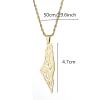 Yongkan Palestine in Arabic Pendant Necklace Palestine Map Amulet Jewelry (gold) view 2