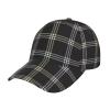 Black Plaid Baseball Cap for Men Women,Adjustable Dad Hat, Vintage Breathable Cotton Wide Brim Snapback Cap Baseball Hat Trucker Hat Summer Hip Hop Hat,Unisex view 1
