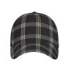 Black Plaid Baseball Cap for Men Women,Adjustable Dad Hat, Vintage Breathable Cotton Wide Brim Snapback Cap Baseball Hat Trucker Hat Summer Hip Hop Hat,Unisex view 2