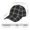 Black Plaid Baseball Cap for Men Women,Adjustable Dad Hat, Vintage Breathable Cotton Wide Brim Snapback Cap Baseball Hat Trucker Hat Summer Hip Hop Hat,Unisex view 4