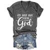 Womens Faith I'm Just Here Trusting God Cross Print Tshirt Im Just Out Here Trusting God Shirt Sweat Shirt Sweatshirt,Plus Size Women T-Shirt Cross Faith Blessed,Womens Christian T Dark Gray view 1