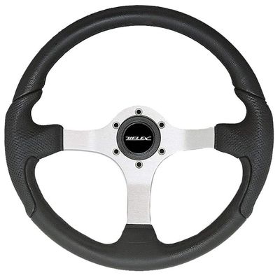 Uflex NISIDA-B/B NISIDA Steering Wheel - Black Poly Grip with Black Spokes, 13.8" (350mm)