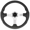 Uflex NISIDA-B/B NISIDA Steering Wheel - Black Poly Grip with Black Spokes, 13.8" (350mm) view 1