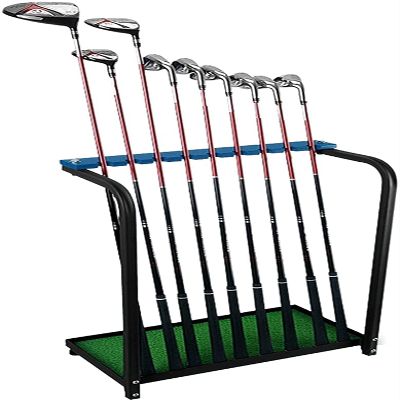 Katzowen Portable Golf Club Organizer for Women Men, Steel Golf Club Holder Stand for The Green, Golf Putter Rack for Driving Range, Holds 9 Clubs