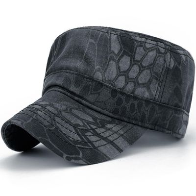 Loneshark Oversize XXL Mens Camo Military Cadet Army Caps Womens Camouflage Quick Dry Flat Top Hat Python-Camo