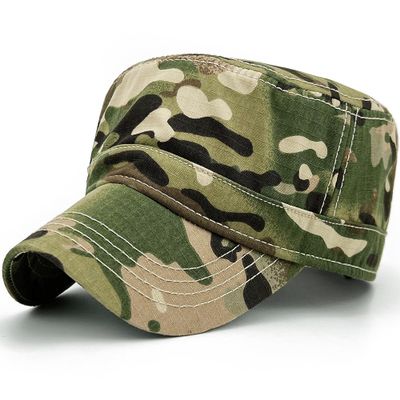 Loneshark Oversize XXL Mens Camo Military Cadet Army Caps Womens Camouflage Quick Dry Flat Top Hat Woodland-Camo