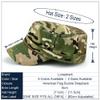 Loneshark Oversize XXL Mens Camo Military Cadet Army Caps Womens Camouflage Quick Dry Flat Top Hat Woodland-Camo view 2