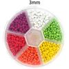 1 Set Acrylic Fly Tying Beads Tungsten Slotted Beads Portable Accessories DIY Materials Multicolour Head salmon trouts Lures for Fishing Lovers (Multi 3mm) view 2
