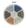 1 Set Acrylic Fly Tying Beads Tungsten Slotted Beads Portable Accessories DIY Materials Multicolour Head salmon trouts Lures for Fishing Lovers (Metal 2mm) view 2