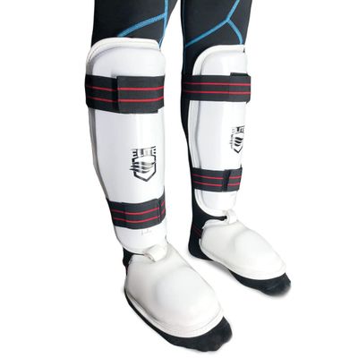 ELITE  Taekwondo Shin & Instep Guard for Kids & Adults (TKD Protector) (Large)