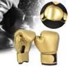 VBESTLIFE Boxing Gloves,One Pair PU Leather Children Boxing Gloves Kids Sandbag Punching Sparring Training Mitts (Gold) view 2