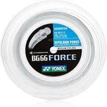 YONEX BG66 Force Badminton String - 200m Reel(Color Option) (White)