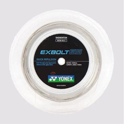 Yonex EXBOLT 65 Badminton String - 200m Reel (Color Option) (White)