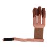 Archery Glove, Double Cowhide Universal 3 Finger Protective Glove Elastic Durable for Hunting (Brown) view 2