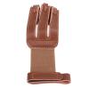 Archery Glove, Double Cowhide Universal 3 Finger Protective Glove Elastic Durable for Hunting (Brown) view 3