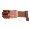 Archery Glove, Double Cowhide Universal 3 Finger Protective Glove Elastic Durable for Hunting (Brown) view 4