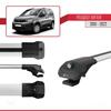 accessorypart Compatible with Peugeot Rifter 2019-2022 Cross Bar ACE-1 Roof Racks Car Top Luggage Carrier Rails 3 Bars Grey view 3