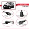 accessorypart Compatible with Peugeot Rifter 2019-2022 Cross Bar ACE-1 Roof Racks Car Top Luggage Carrier Rails 3 Bars Grey view 4