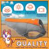 4LegsFriend Cooling Vest for Small, Medium to XLarge Dogs - Evaporative Vest for Hot Summer Days - Adjustable Cooling Jacket with Reflective Strips (Orange/Grey, Large) view 2