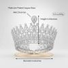 Luxury Queen Crown for Women Cubic Zirconia Round Tiara for Bride Silver Bridal Crown for Wedding Quinceaera Pageant Birthday Party view 3