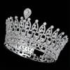 Luxury Queen Crown for Women Cubic Zirconia Round Tiara for Bride Silver Bridal Crown for Wedding Quinceaera Pageant Birthday Party view 4