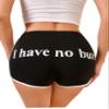 CRTGW Shorts for Women Slogan Graphic Contrast Binding Dolphin Shorts (Size : Small) view 1