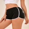 CRTGW Shorts for Women Slogan Graphic Contrast Binding Dolphin Shorts (Size : Small) view 4