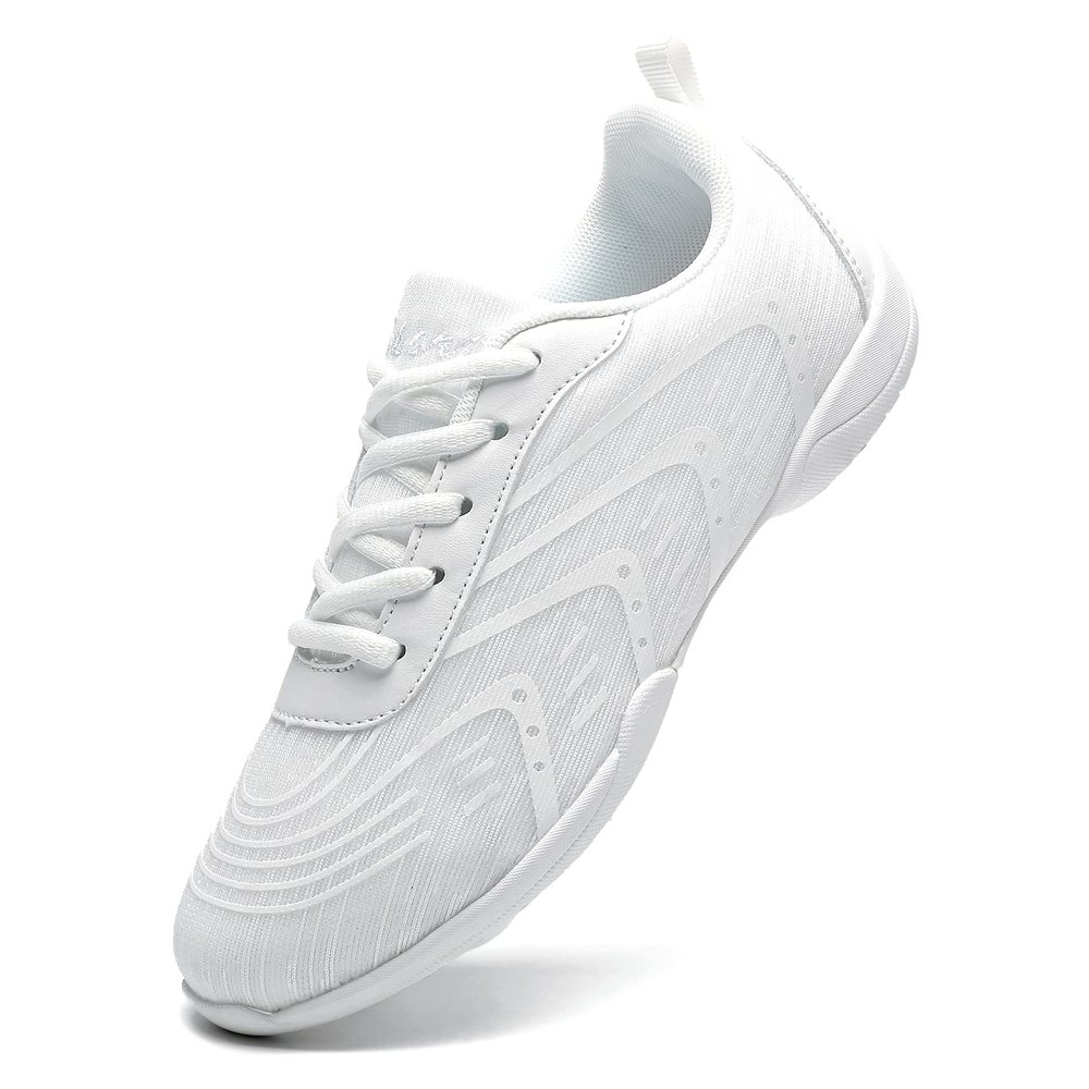 HWJHMX White Cheer Shoes for Girls Womens Cheer Shoes Youth Cheerleading Shoes Kids Cheer Sneakers Athletic Comfortable Lightweight Breathable Size