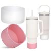 QIANHAI Silicone Boots for Stanley Quencher Adventure 40oz Tumbler with Handle & Stanley IceFlow 30oz 20oz, Protective Bottle Bottom Non-Slip Sport Water Bottle Accessories (1Clear1Pink) view 1