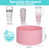 QIANHAI Silicone Boots for Stanley Quencher Adventure 40oz Tumbler with Handle & Stanley IceFlow 30oz 20oz, Protective Bottle Bottom Non-Slip Sport Water Bottle Accessories (1Clear1Pink) view 2