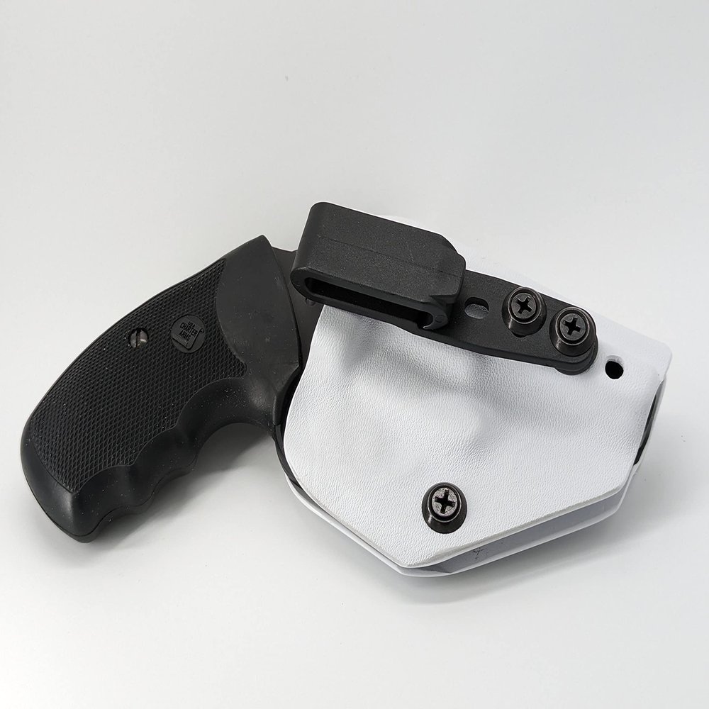 Compatable with Charter Arms Undercover 38 Special .38 Ambidextrous IWB Kydex Holster Inside Waistband Concealed Carry Holster Made in USA (Arctic White)
