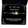 Special Fiancee Gifts, Happy Birthday to The one who Always Knows How to Have a Good.!, Useful Birthday Sunflower Bracelet from, Funny Sunflower Bracelet Gift Gag Gift, White Elephant Gift, Secret view 1