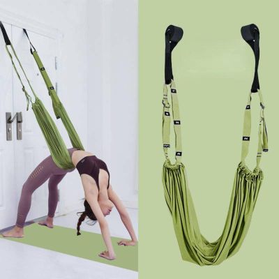 Aerial Handstand Yoga Rope Wall Hammock Home Lower Back Auxiliary Training Device One Word Horse Open Hip Elastic Stretch Stretch Rope Rainbow