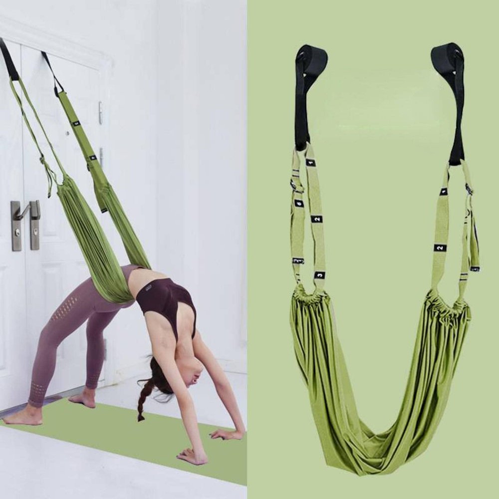 Aerial Handstand Yoga Rope Wall Hammock Home Lower Back Auxiliary Training Device One Word Horse Open Hip Elastic Stretch Stretch Rope Rainbow